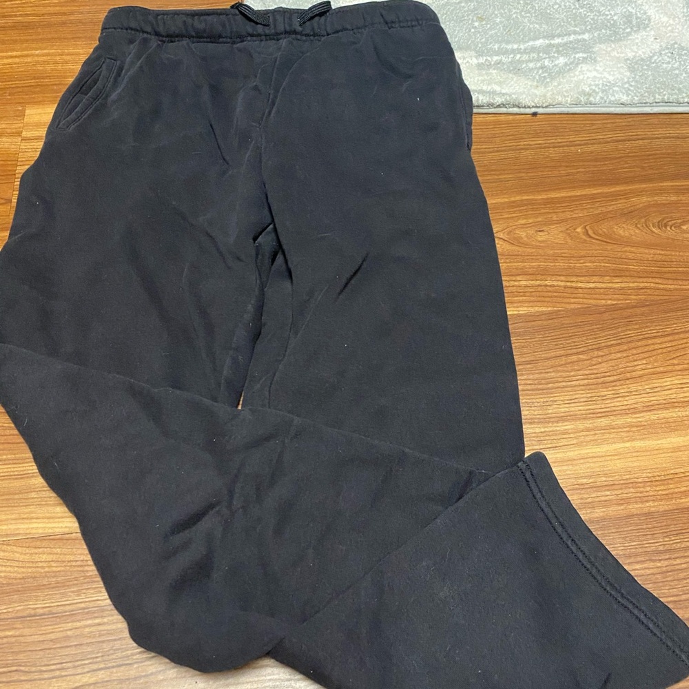 plain black straight leg sweatpants